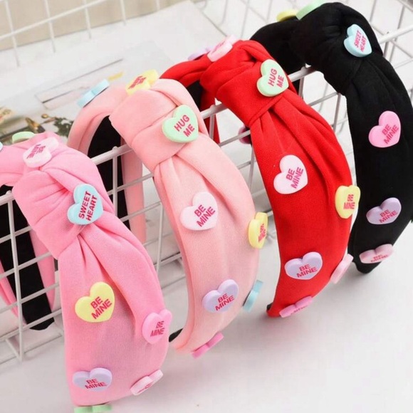Accessories - Brand New Valentine's Day Headbands - Adorned with Conversation Hearts, 5 Colors